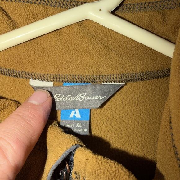 Eddie Bauer Fleece Jacket Mens XL Olive First Ascent Full Zip Sweater - Picture 3 of 7